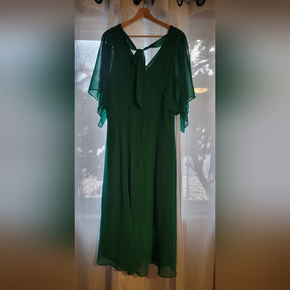 City Chic Adore High Low Dress In Green Stone - Picture 3 of 4